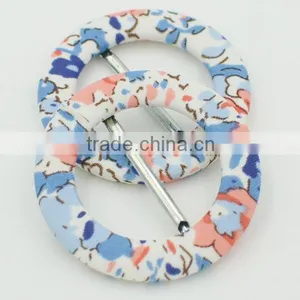 Fancy Fabric Covered Metal Swimsuit Buckle for Sexy Girl thumbnail-2