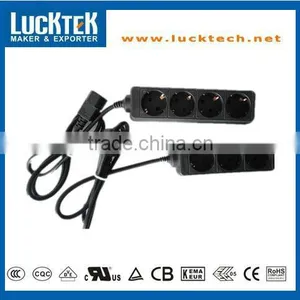 4 WAY BLACK GERMANY TYPE POWER STRIP thumbnail-1