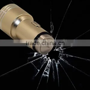 Aluminum Mini Micro Dual USB Car Charger Escape Equipment Metal Safety Hammer Shape Nipple Car Charger For Mobile Devices thumbnail-5