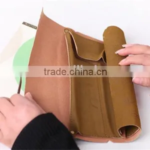 Retro Vintage Pirate Roll Up PU Leather Pen Pencil Case Treasure Map Kid Cosmetic Bag thumbnail-4