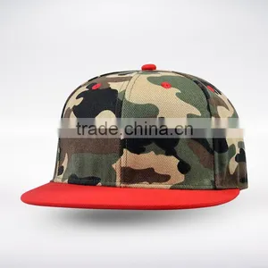 Custom Blank Flat Short Brim 5 Panel Camp Cap thumbnail-6