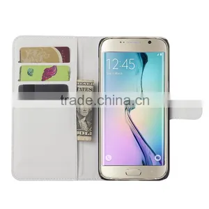 Factory Price Lichee Leather Pouch Wallet Case Folio Stand Cover Case for Samsung GALAXY S6 Edge Plus thumbnail-2