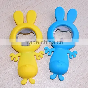 Cute Rabbit Shaped Silicone With Stainless Steel Bottle Opener Of Kitchen Tools thumbnail-2