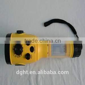 High Quality Flashlight Mobile Charger AM/FM/WB Band LED Hand Rechargebale Radio Hand Rechargeable Flashlight thumbnail-1