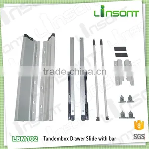 China Supplier Full Extension Soft Close Tandem Box Drawer Slide Furniture Drawer Slides thumbnail-1