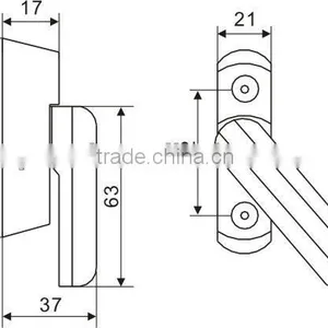 90910543L Aluminum Alloy Security Sash Blocker Window Jammer (Sash Jammer Handle, Security Window and Door Handle) thumbnail-5
