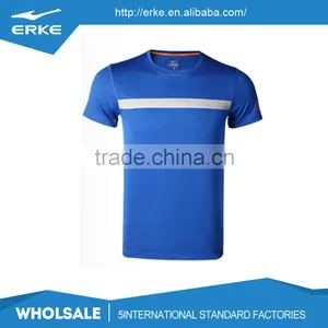 ERKE Wholesale Brand Simple 100%polyester Moisture Wicking O-neck Sports Mens Running Tee Shirt thumbnail-1
