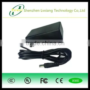 Lvxiang Shenzhen 2015 Plastic Wall Mount Power Supply 100V-240V 50/60Hz 12v 3a With Cable 2 Years Warranty thumbnail-1