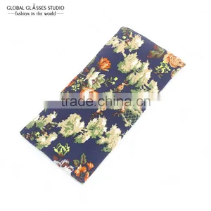Very Soft Cloth Bag Sunglass Pouches Flower Design Chinese Style Pouch For Small Sunglass & Eyeglasses 85*175mm BDH09X thumbnail-1