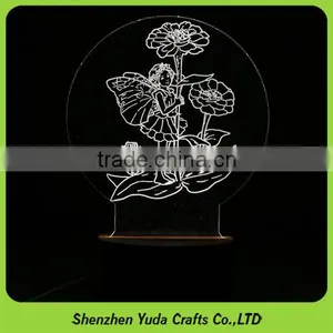 Decorative USB Night Light Custom Logo Engraved Acrylic Lamps thumbnail-6