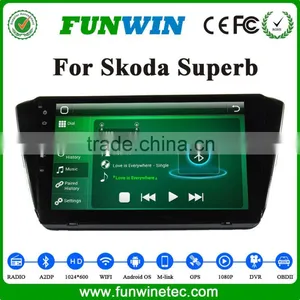 Funwin Android 4.4.2 Car Stereo 1024*600 for Skoda Superb Navigation WIFI 3G Playstore thumbnail-1