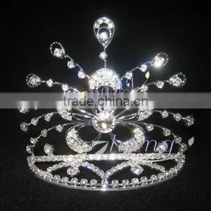 Fashion Crown Design With Comb Small Tiara thumbnail-1