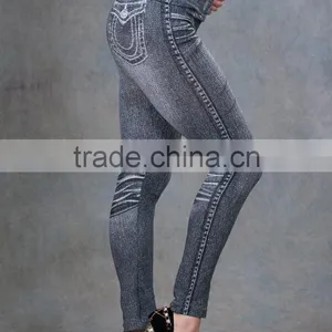 Look Like Jeans Wholesale Sexy Womens Jean Printed Kurtis Leggings thumbnail-1