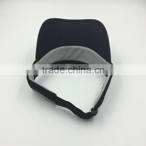 Custom Design Fashion 100% Cotton Black Sun Visor With Embroidery thumbnail-5