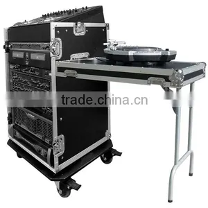 11U SLANT RACK, 16U VERTICAL RACK, WITH CASTERS AND TABLE thumbnail-1