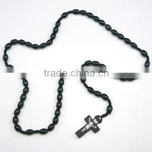 Handmade Cord Wood Rosary,wood Bead Cord Rosary thumbnail-2