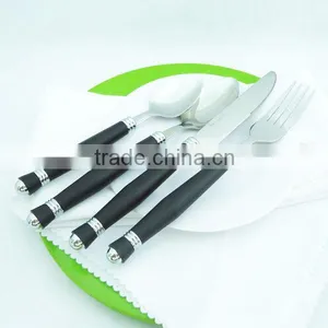Plastic Black Handle Flatware thumbnail-1