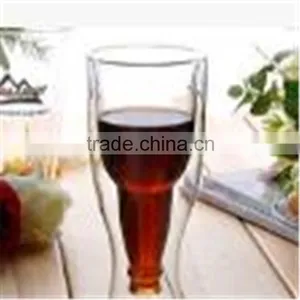 FDA Certificated & Hand-made 350ml Borosilicate Double Wall Glass Beer Cup thumbnail-2