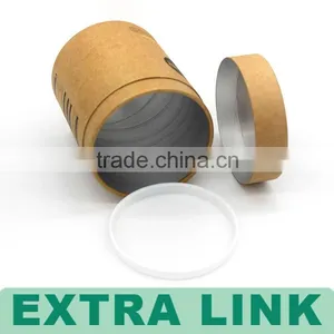 High Quality Kraft Round Paper Tube Packaging , Food Grade Circle Cardboard Tube Box Packaging With Wax Inner Liner thumbnail-6