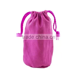 7" x 4.5" Neon Colored Canvas Pouch Bags Sacks With Drawstring Closure thumbnail-2