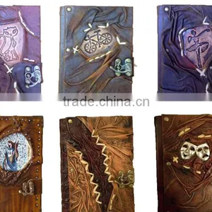 NOTEBOOK - DIARY - SKETCHBOOK- %100 REAL LEATHER-HIGH QUALITY- HANDMADE VARIOUS DESIGNS JOURNAL -2014 DESIGN DIARY - DIFFERENT- thumbnail-1
