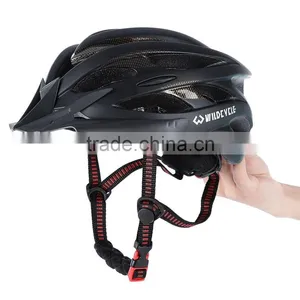 WILDCYCLE Unisex Lightweight Bicycle Helmet With Warning Taillight Detachable Sun Visor Outdoor Sports Helmet thumbnail-5