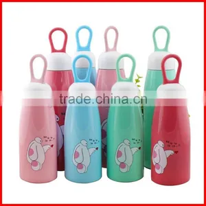 Wholesale Double Layers Stainless Steel 201 Vacuum Insulation Flask Creative Hang Rop Kids Pot-bellied Cup Children's Cup thumbnail-1