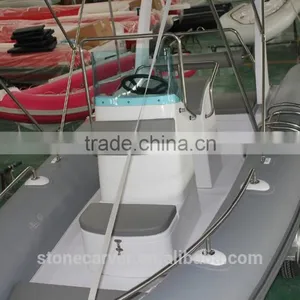 Rilaxy Factory Directly 5.2m 17ft Dual Layer Fiberglass Hull Rigid Inflatable Boat RIB520A thumbnail-5