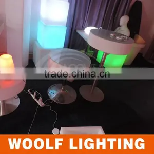 Fresh Plastic Elegant Round RBG Led Flashing Bar Table Dinner Table Coffee Table thumbnail-1