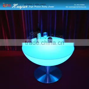 Hotel Restaurant Round Table LED Bar Counter&restaurant LED Table thumbnail-1