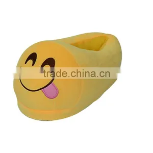 Indoor Embroiderey Plush Cotton Fabric Sunglasses Emoji Slipper thumbnail-6