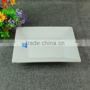 Unglazed Large Square White Ceramic Porcelain Dinner Plate Dishes thumbnail-2