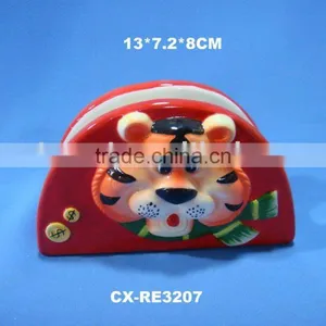 Ceramic Napkin Holder With Tiger Shape thumbnail-1