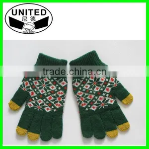 Fashion Thicker Knitted Phone Winter Gloves,pad Gloves thumbnail-1