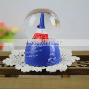 France Paris Eiffel Tower Water Snow Globe thumbnail-5
