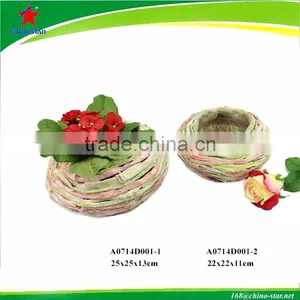 Natural Handmade Banana Leaf Flower Pot With Plastic Liner thumbnail-1