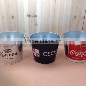 Christmas Metal Ice Bucket / Gift Tin Bucket / Metal Beer Bucket thumbnail-2