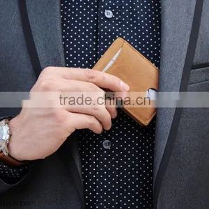 RFID Blocking Bifold Slim Genuine Leather Thin Minimalist Front Pocket Wallets for Men Money Clip - Made From Full Grain Leather thumbnail-5