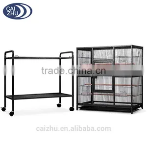 Pet Parrot Aviary Bird Cage Stand With Wheels thumbnail-3