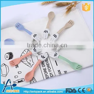 Food Grade Plastic Spoon and Fork Set for Baby thumbnail-1