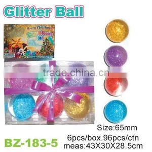 Novelty 65mm TPU Water Glitter Bouncing Ball thumbnail-1