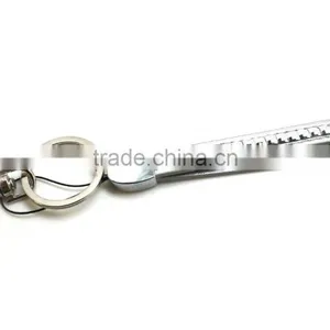 Silver Promotion Gift PU Leather Lanyard With Crystal Gem, Swivel Snap Hooks, Key Ring Accembly, Hot Sale Acrylic Gem Key Chain thumbnail-2