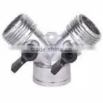 Zinc Y Hose Splitters With Valve thumbnail-1