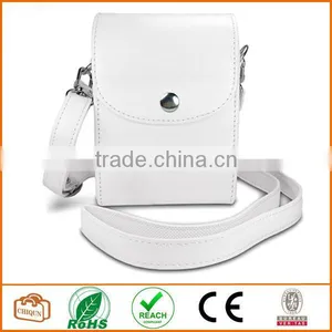 Protective Compact Case With Magnetic Closure and Strap Compatible With Digital Camera (White) thumbnail-1
