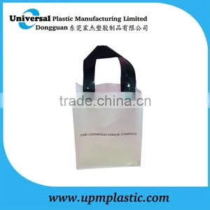 Hot Sale White Film Flexo Printing Flexile Handle Plastic Bag thumbnail-1