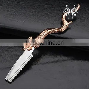 2017 Dragon Handle Folding Straight Barber Razor With Stainless Steel Blade thumbnail-1