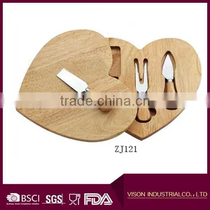 4 Pieces Set Cheese Knives With Bamboo Wood Handle Steel Stainless Cheese Slicer Cheese Cutter (Round Bamboo Handle) thumbnail-4