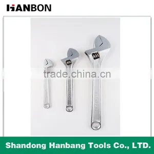 Chrome Plated Adjustable Wrench With All Wrench Sizes thumbnail-1