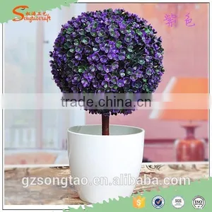 New Design Artificial Potted Topiary Table Decoration Artificial Topiary Mini Artificial Grass Topiary thumbnail-1
