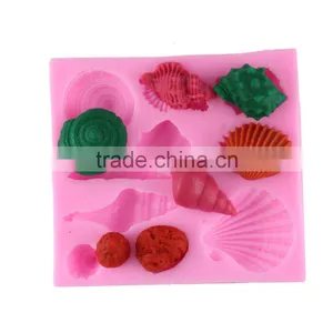 Silicone Cake Mold Fondant Cake Decoration - Baking Tools of Conch Shells of Marine Wind Starfish 1688 Agent thumbnail-1
